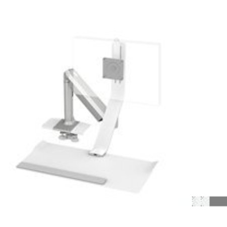 HUMANSCALE Quickstand Lite - Single Display, Adjustable Light Duty Sit-Stand QSLSLC
